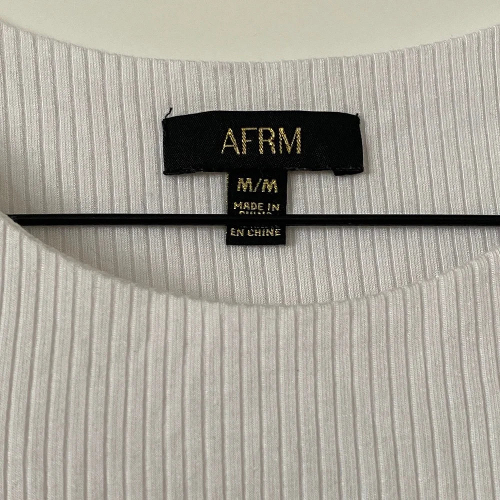 AFRM White Ribbed Tank Top - Picture 2 of 3